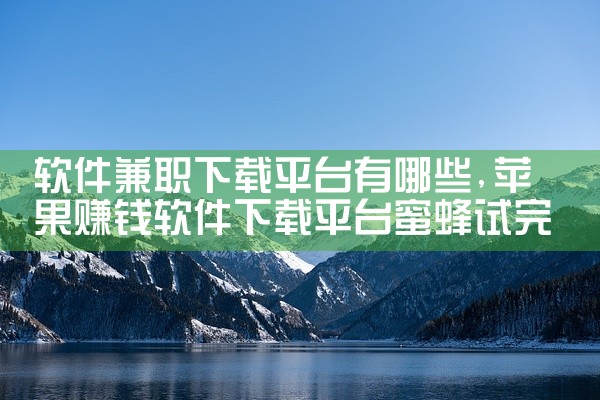 软件兼职下载平台有哪些
