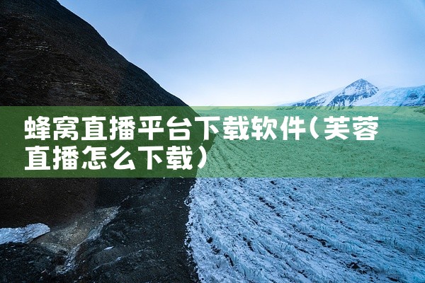 蜂窝直播平台下载软件