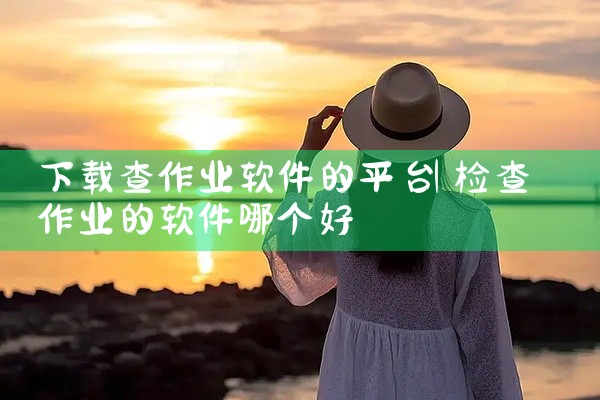 下载查作业软件的平台